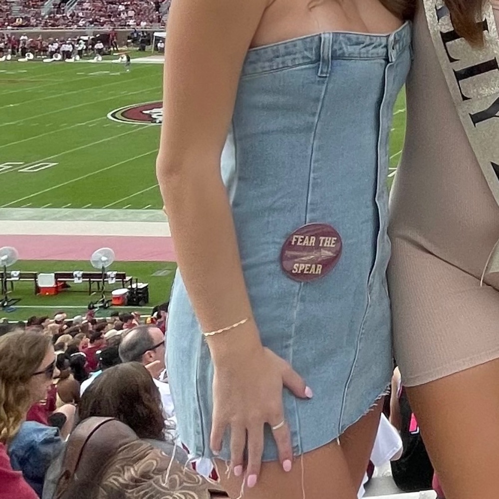 Pretty little thing denim mini dress